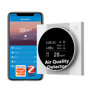 เซ็นเซอร์ตรวจวัดคุณภาพอากาศภายในอาคาร 9 in 1 Zigbee ตรวจวัดอุณหภูมิ ความชื้น CO2/TVOC/PM2.5/PM1.0/PM10/HCHO/ความสว่าง - Product Image 1