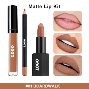 Set de Brillo Labial y Delineador de Labios de Marca Privada, Resistente al Agua, Larga Duración, Alta Pigmentación, Maquillaje Hidratante, Venta al Por Mayor, En Stock - Product Image 1