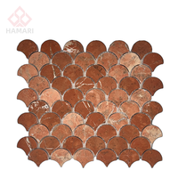 Mosaïque de marbre naturel à découpe en arc unique pour crédence de cuisine et rénovation de salle de bain, compatible OEM