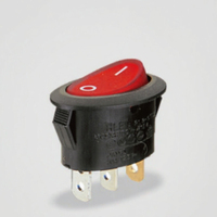 Interrupteur à bascule LED 3P SPST ON-OFF 20A/15A 125VAC/250VAC Lumière rouge/verte/orange