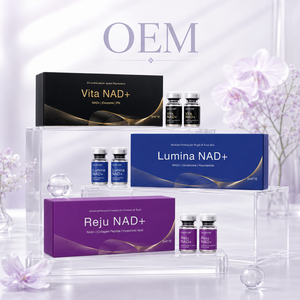เซรั่มบำรุงผิวหน้า NAD+ แบบฉลากส่วนตัว แอมพูลเอสเซนส์เพิ่มความชุ่มชื้นและกระชับผิว รับผลิตแบบ OEM ODM สูตรเฉพาะ ผู้ผลิตและจำหน่ายผลิตภัณฑ์ดูแลผิว - Product Image 1