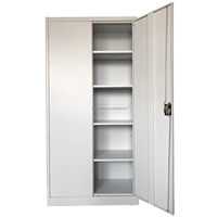 Armoire de rangement en acier à double porte avec quatre étagères réglables mobilier moderne en métal ignifuge