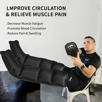 Masseur de jambes à compression d'air sans fil à 4 chambres, bottes de compression séquentielle pour la circulation des jambes et la relaxation musculaire