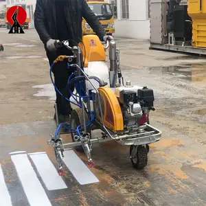 Automatic Skip Line Laser Guide Function Airless Spray Cold Paint Road Marking Machine For Sale