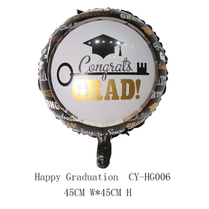 Globo de Graduación al <span class=keywords><strong>Por</strong></span> Mayor de Papel de Aluminio para Decoración de Fiesta de Felicitación, Globos Metálicos de Graduación con Forma Redonda de 18 Pulgadas - Product Image 3