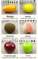 Frutas Artificiales de Plástico, Simulación de Plátano, Manzana y Sandía, Moldeadas por Inyección, 10 cm, Pequeñas, para Halloween, Hogar, Bodas y Decoración de Habitaciones