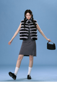Premium Genuine Rex Rabbit <strong>Fur</strong> Vest Thick Warm Segmented Winter <strong>Gilet</strong> High-density Real <strong>Fur</strong> Waistcoat <strong>for</strong> <strong>Women</strong> - Product Image 3