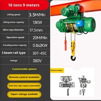 Palans électriques de levage à simple/double vitesse de type CD/MD de 2 tonnes/3 tonnes, 380V, avec câble métallique, pour applications de construction et minières