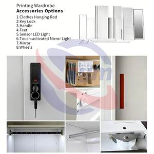 Armario de Acero Impreso Impermeable KD, Armario Metálico para <span class=keywords><strong>Ropa</strong></span>, para Uso en Climas Húmedos, Muebles Modernos para el Hogar - Product Image 3