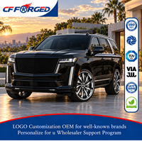 Jantes en alliage forgé monobloc de haute qualité personnalisées de 22, 24 et 26 pouces, noires, usinées, 6x139.7, pour Cadillac Escalade ESV