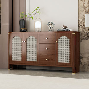 <span class=keywords><strong>Buffet</strong></span> en rotin <span class=keywords><strong>industriel</strong></span> vintage avec étagère réglable et meuble de rangement pour <span class=keywords><strong>salon</strong></span> ou salle à manger - Product Image 3