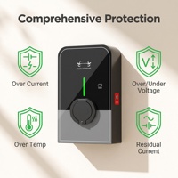 Cargador de Vehículos Eléctricos Tipo 2 Estándar Europeo para Hogar, Trifásico, 11kw y 22kw