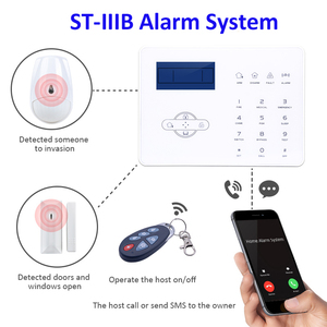 433mhz 868mhz聚焦无线家庭报警系统ST-IIIB <span class=keywords><strong>GSM</strong></span> <span class=keywords><strong>PSTN</strong></span> 110dB分贝法语英语语音应用控制防盗 - Product Image 2