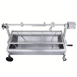 Grill à charbon de bois portable robuste sans fumée en acier inoxydable pour barbecue en plein air, utilisation pour porc <span class=keywords><strong>entier</strong></span>, agneau, <span class=keywords><strong>poulet</strong></span> - Product Image 3