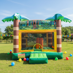 Château gonflable KARRY 13x13 Palm Tree pour enfants - Grande capacité pour usage commercial intérieur 100-500 kg - Product Image 1
