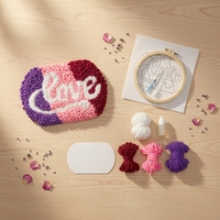 Kit de broderie au point de croix VOSAN DIY pour gâteaux, jouet éducatif pour les 8 ans et plus, créez votre propre ensemble de broderie artisanale avec cerceau à broder