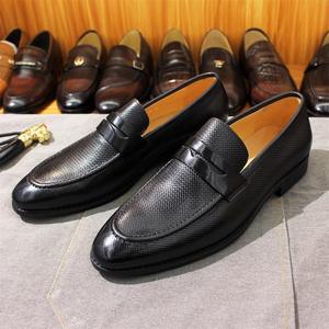 Factory high-quality penny shoes casual shoes for <b>men</b> embossed genuine leather business casual <b>men's</b> leather <b>Dress</b> Shoes&Oxfords - Product Image 5