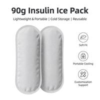 Compresse de gel réutilisable et flexible, chaude ou froide, 18*7cm 90g, mini-compresse de gel pour diabétiques, étui isotherme pour insuline