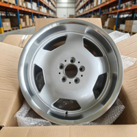 Jante Sera Retro Polished Alloy Deep Dish 5x112 pour Mercedes W126 W210 W203 W124 R129, en alliage coulé, 17-18 pouces, pour voiture de tourisme