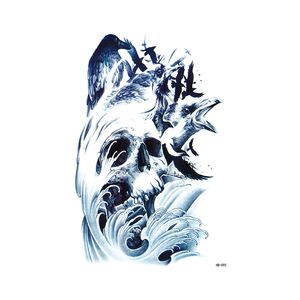 Tatouages temporaires à transfert d'eau pour Halloween, motif fantôme <span class=keywords><strong>mal</strong></span>éfique, animal, pour hommes et femmes, tatouages imperméables - Product Image 5