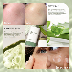 <span class=keywords><strong>Crema</strong></span> Facial en Barra de <span class=keywords><strong>Aloe</strong></span> <span class=keywords><strong>Vera</strong></span>, Hidratación Rápida, Bálsamo Reparador Calmante en Gel para Piel Seca, Dañada y Sensible, OEM/ODM, Éxito de Ventas en <span class=keywords><strong>Amazon</strong></span> - Product Image 3