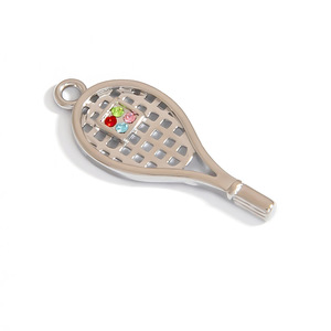 จี้กีฬาสแตนเลสทรงต่างๆ ประดับเพชรซิร์คอน สำหรับทำสร้อยคอ PJ92291 - Product Image 4