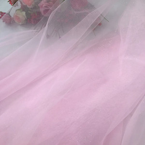 2024 Hot Sale Anti-Static 100% Polyester <span class=keywords><strong>Glitter</strong></span> Mesh High Sparkle Tüll Stoff 20d Garn für Mädchen Brautkleider Vorhänge - Product Image 1