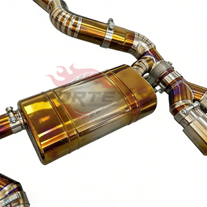 Sistema de Escape Catback Vortex Exotic de Titanio Dorado con Tubo Único de Igual Longitud para BMW M2 Competition F87 S55 con Sistema Valvetronic - Product Image 4