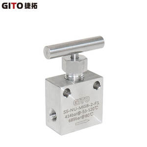 Vanne à boisseau droit manuelle GITO en acier inoxydable à pression moyenne-élevée, type plaque, interne - Product Image 4