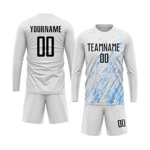 New Quality Soccer Uniform <b>Long</b> Sleeve Football Jersey Set Sublimated Team Sportswear Breathable Polyester <b>Match</b> Training Sport - Product Image 1