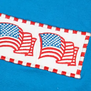 New Arrival Children Clothing 4th Of July Flag Embroidery Girls Clothing Sets Seersucker Shorts For Girl Summer Clothes