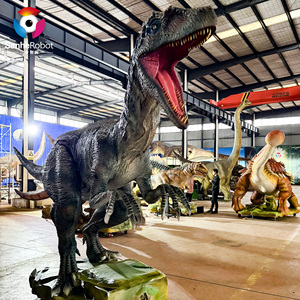 Ngoài trời không thấm nước khủng long theo chủ đề công viên animatronic Velociraptor Kích thước cuộc sống di chuyển điêu khắc animatronic Khủng Long - Product Image 1