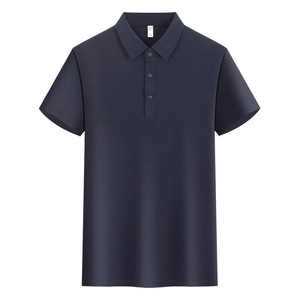 Polo de Manga Corta Color Azul Marino Sólido, Ropa de Trabajo de Poliéster, Uniforme Corporativo de Verano - Product Image 1