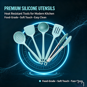 Ensemble d'ustensiles de cuisine en silicone, 10 pièces, outils de cuisson résistants à la chaleur pour ustensiles de cuisine antiadhésifs - Product Image 2