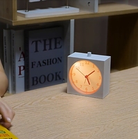 Réveil analogique minimaliste pour chambre salon bureau horloge de Table silencieuse avec veilleuse décor d'étagère de chevet à face unique