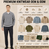 FNJIA personnalisé hommes pull décontracté demi fermeture éclair pull tricot pour Polo hiver chaud pull nouveau Design fabricant tricoté