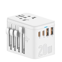 Adaptateur de voyage USB Leishen à charge super rapide, prise UK US AU EU, chargeur universel pour le monde entier, pour les voyages en toute partie du monde