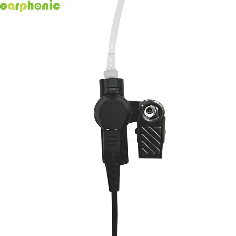 EARPHONIC 3,5 milímetros única escuta auscultadores acústico tubo Walkie-Talkie auscultador