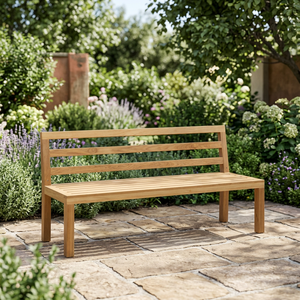 Minimalist Solid Teak Wood Outdoor Chair with Tapered <b>Legs</b> Comfortable Durable Garden Furniture Waterproof Eco-Friendly - Product Image 2