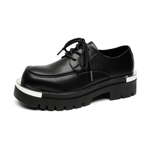 Scarpe Derby Formali da Uomo per Affari, Resistenti con Punta in Acciaio, Suola Spessa, Rialzo Interno, Allacciatura Antiscivolo e Soletta con Piattaforma - Product Image 6