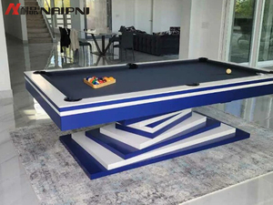 Naipni Luxury 9ft Solid Wood Professional Pool <b>Table</b> With Top Grade Slate and Drop Pockets for Indoor Use E--JG25092501 Billiard - Product Image 4