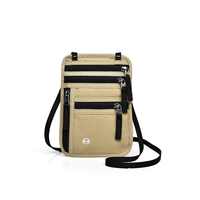 Porte-passeport de voyage multifonctionnel, portefeuille de documents imperméable, pochette de documents anti-RFID et protège-billets d'avion