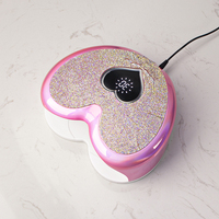 Lampe à ongles portable filaire Unicor Magic Heart Shape avec décoration en diamant 96W Pro Cure UV-LED pour usage professionnel en salon