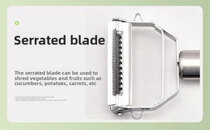 Wholesale Kitchen <b>Vegetable</b> Peeler Stainless Steel Potato Slicer Korean Carrot Grater Shredder Multifunctional <b>Fruit</b> Veggie - Product Image 3