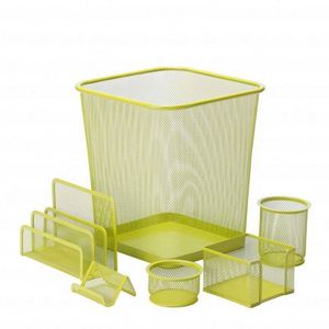 Juego de 6 Piezas de Organizadores de Escritorio de Malla Metálica para Oficina, Escuela y Suministros de Papelería - Product Image 3