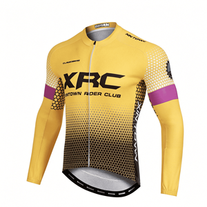 Fully Customizable Sublimation Printed Team Logo Material Style Sun Protection Long Sleeve Spring Autumn <b>Road</b> Bike Jersey - Product Image 2