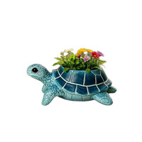 Pot de fleurs en résine en forme de tortue réaliste, accent décoratif créatif pour cour extérieure, pour plantes succulentes et verdure, Chine, décoration extérieure décontractée