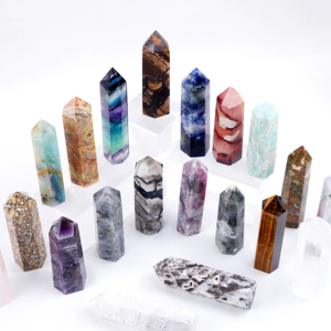 Obeliscos de Cristal al por Mayor, Piedras de Cuarzo Amatista Curativas, <span class=keywords><strong>Pilar</strong></span> de Cristal, Punta de Cuarzo Natural, Varita de Cristal, Torre de Cristal - Product Image 4