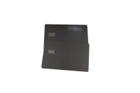 Carte de crédit Amex en métal noir uni avec gravure laser, fente pour puce, communication NFC et RFID 13,56 MHz, modèle ISO