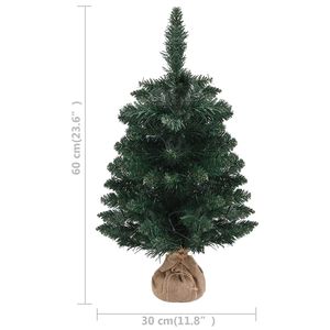 W2B VidaXL di alta qualità verde PVC albero di natale artificiale piccolo a forma di cono finto albero in piedi Base per decorazioni natalizie - Product Image 6